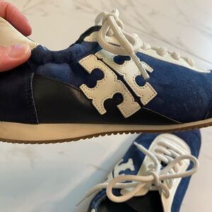 Navy and Cream Casual Sneakers